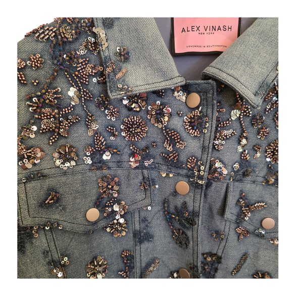 Denim Jacket with Embroidery Details