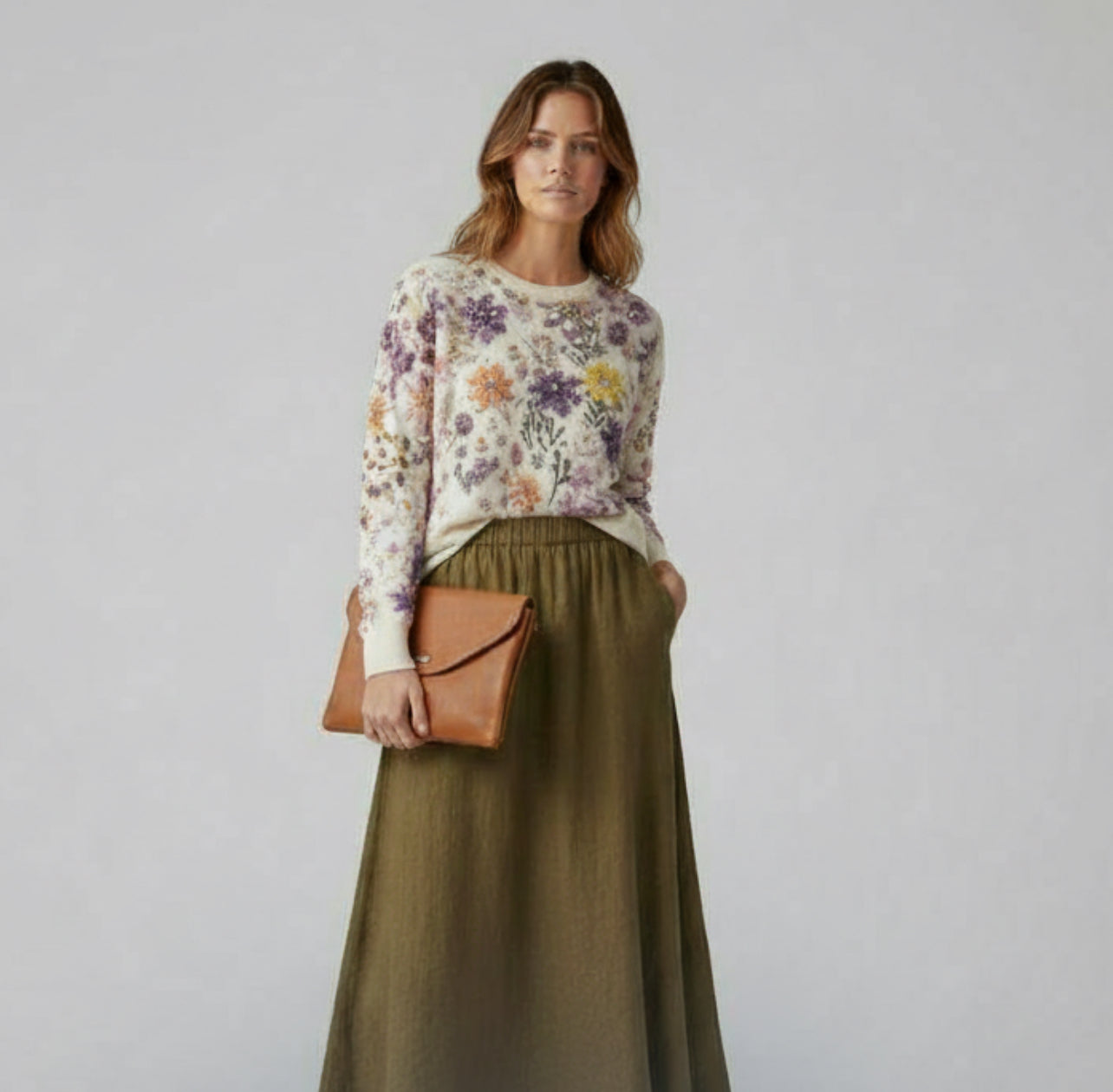 Garden Flower Crystal Sweater