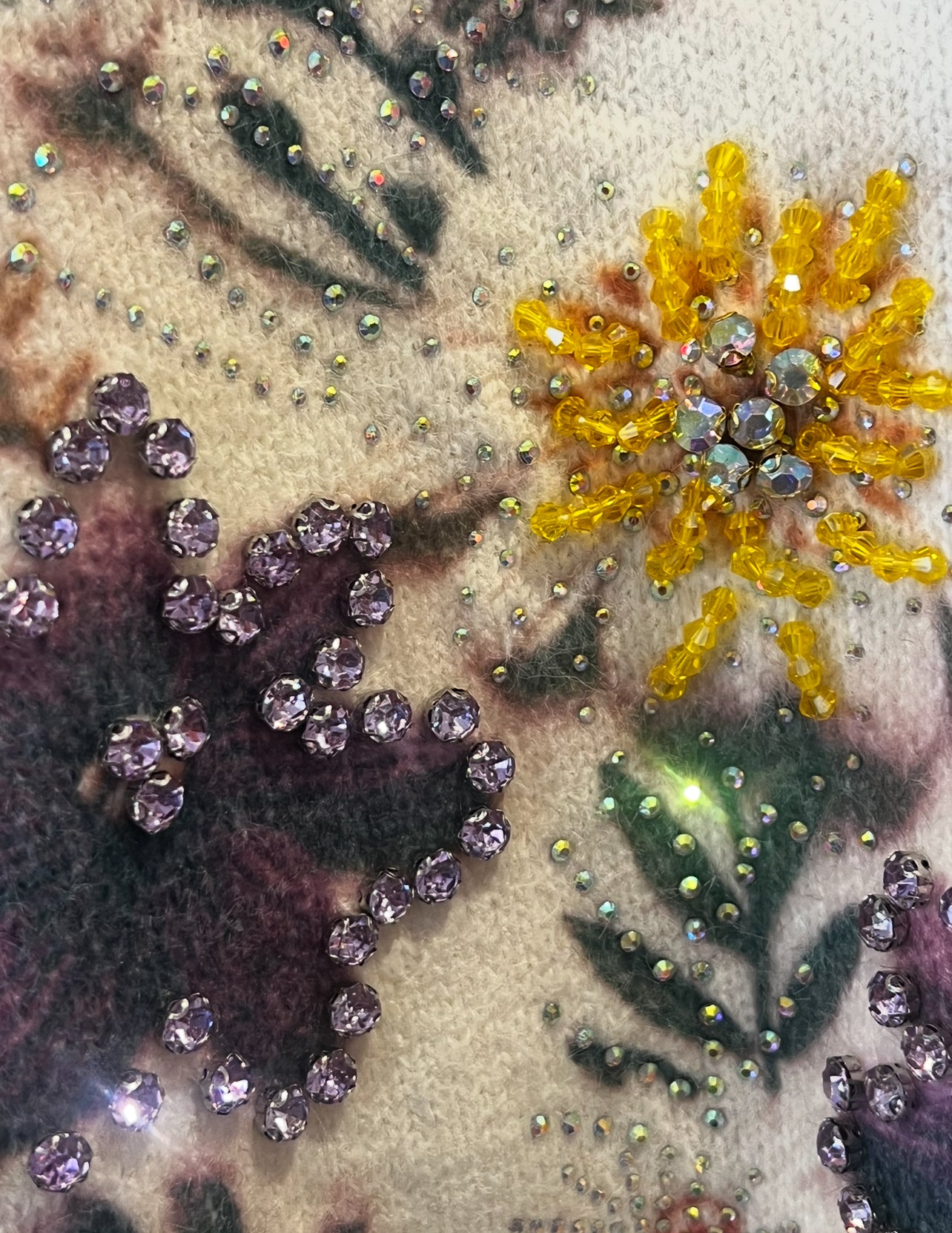 Garden Flower Crystal Sweater