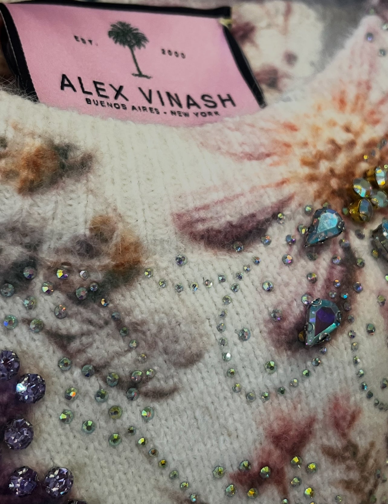 Garden Flower Crystal Sweater