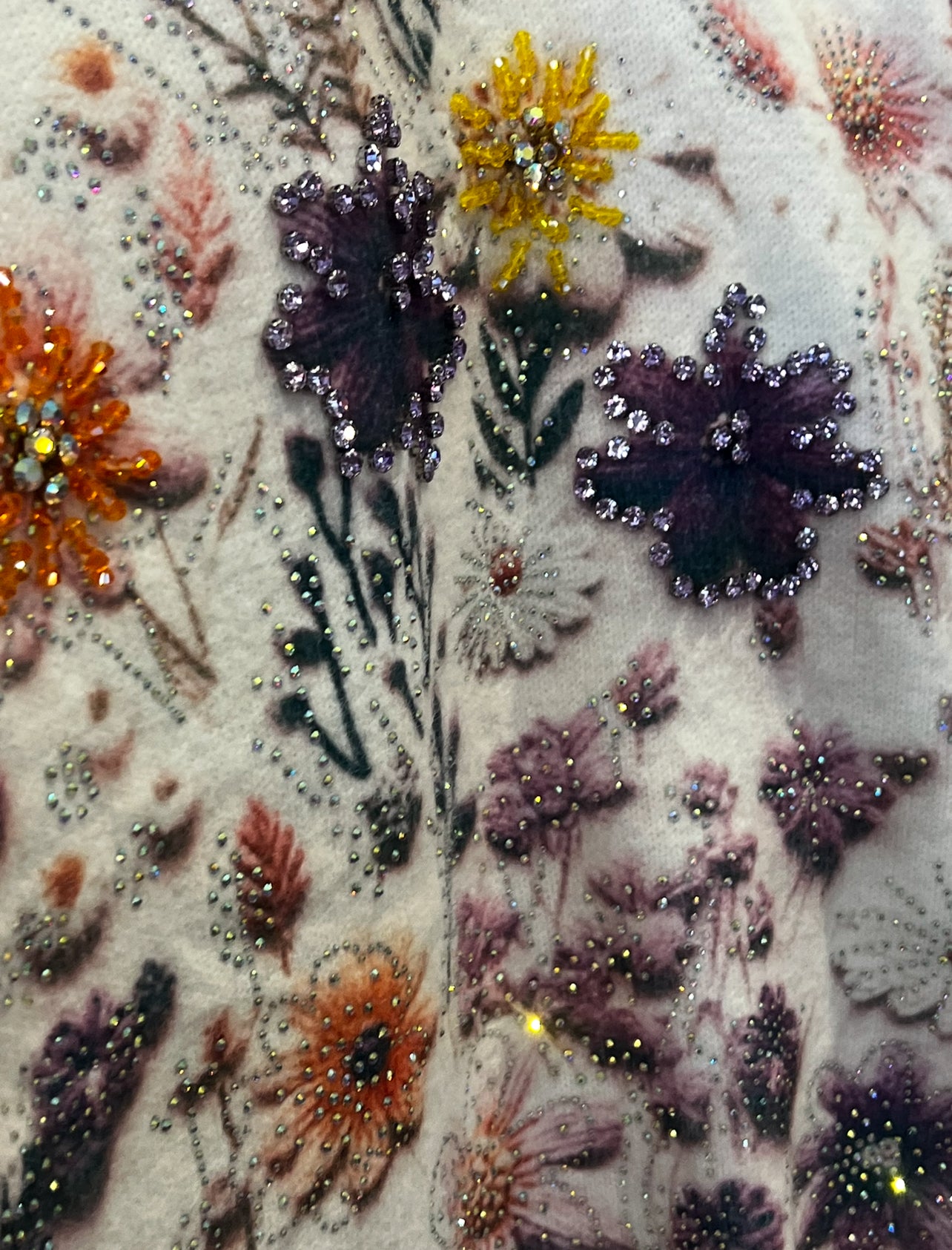 Garden Flower Crystal Sweater