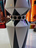 Large Black and White Retro Vase