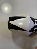 Large Black and White Retro Vase