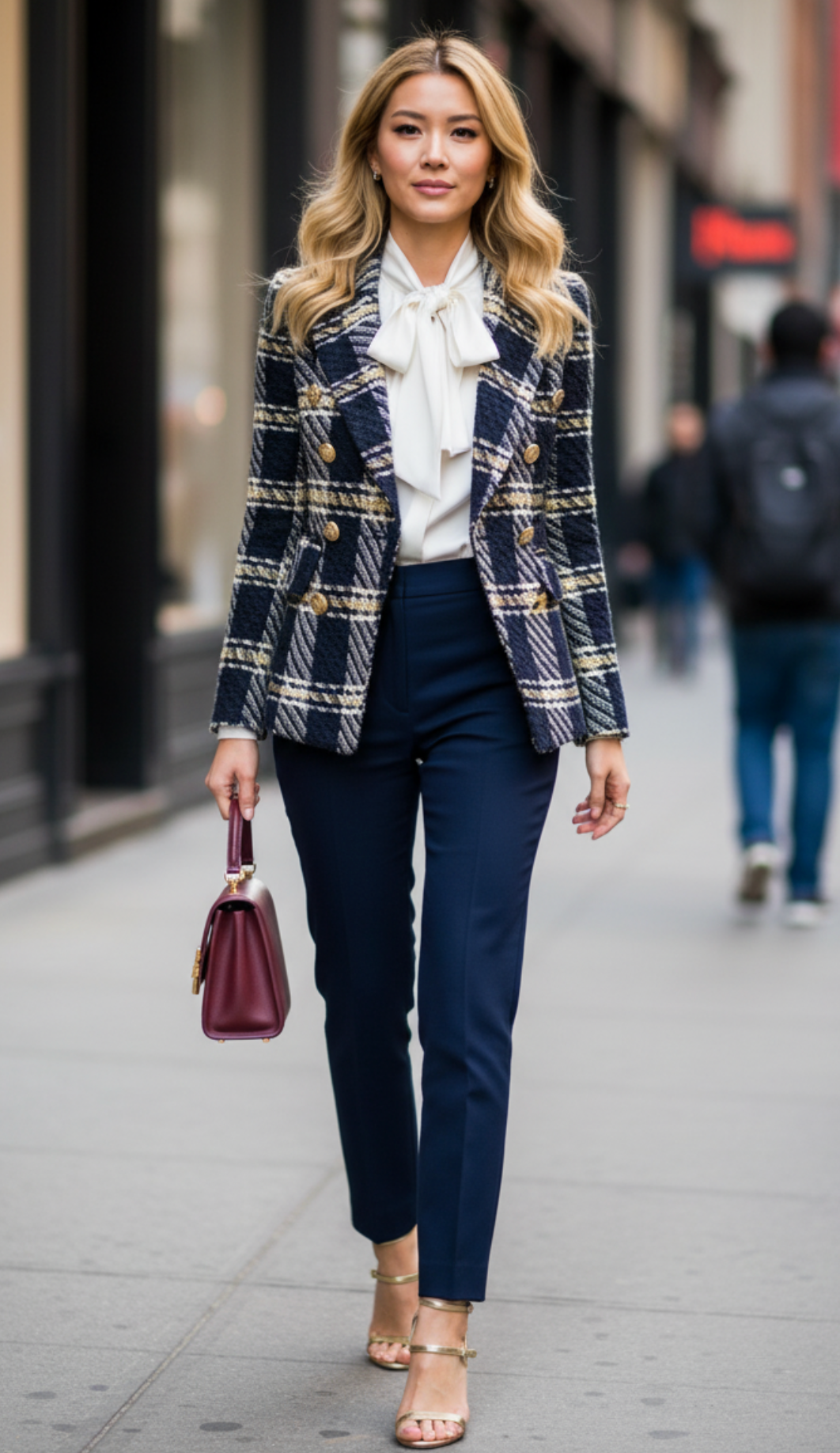 Emily Plain Blue Blazer Jacket