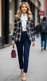 Emily Plain Blue Blazer Jacket