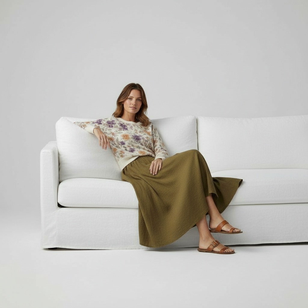 Garden Flower Crystal Sweater