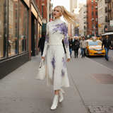 Lavender Pleated set