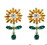 Sunflower Crystal Earrings
