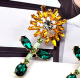 Sunflower Crystal Earrings