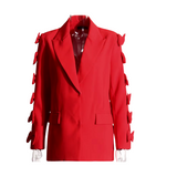 Fuego Red Bow Blazer