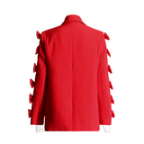 Fuego Red Bow Blazer