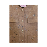 Tweed Beige Jacket with Hand Embellished beads