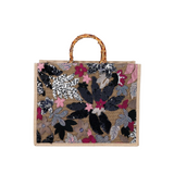 Paros Floral Embroidery Handbag by Alex Vinash