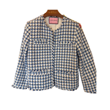 Hand-Embroidered Floral Tweed Jacket