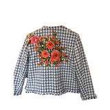 Hand-Embroidered Floral Tweed Jacket