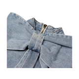 Martha Denim Bow Blouse