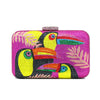 Hot Pink Toucan Tropical Rhinestone clutch