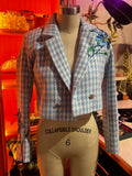 Light Blue Crop Blazer