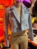 Light Blue Crop Blazer