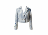 Light Blue Crop Blazer
