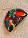 Tropical Crystal Parrot Clutch – Hand-Embellished Statement Bag