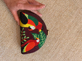 Tropical Crystal Parrot Clutch – Hand-Embellished Statement Bag