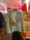 Handmade Embroidery Bird Blazer