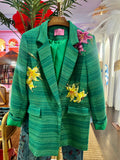 Green Floral Blazer