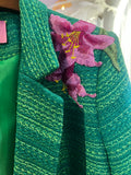 Green Floral Blazer