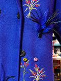 Feathered Cobalt Coat