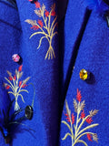 Feathered Cobalt Coat