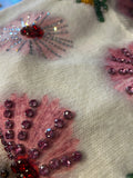 Floral Crystal Sweater