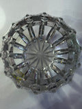 70's Vintage Round Crystal Glass Vase