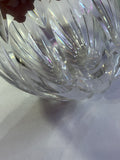 70's Vintage Round Crystal Glass Vase
