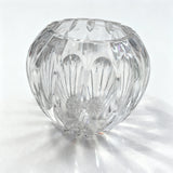 70's Vintage Round Crystal Glass Vase