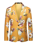 Yellow & White Flower Blazer