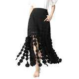 Vintage Black 60'S Dots Skirt