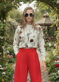 Garden Flower Crystal Sweater