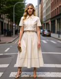 Butter Cream Set Skirt and Top