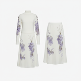 Lavender Pleated set