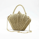 Oyster Raffia Bag