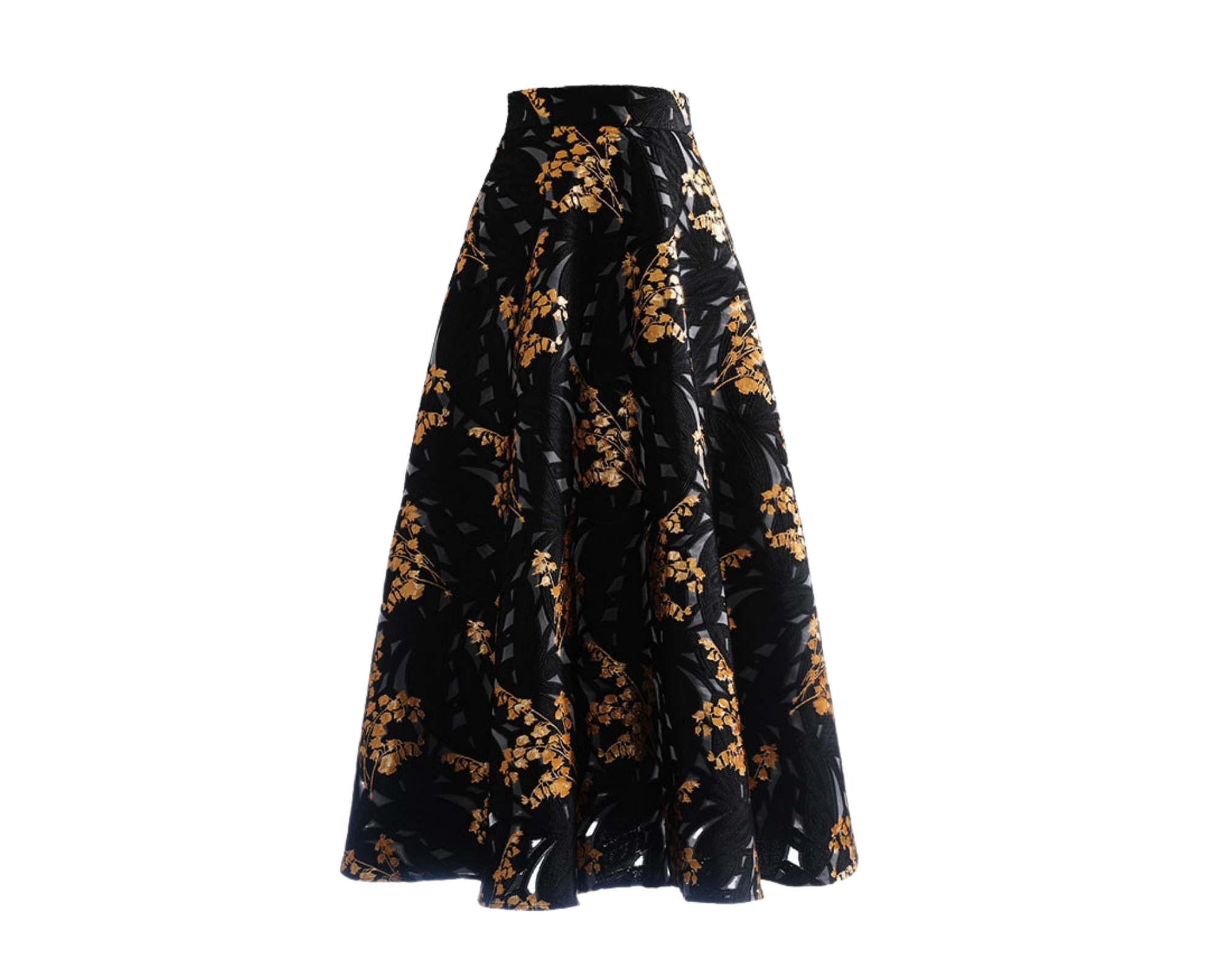 Printed Brocade Skirt