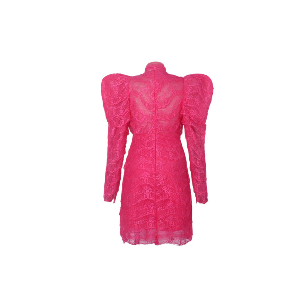 The 'Puff' Hot Pink Dress