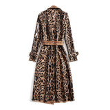 Women's Luxe Léopard Print Trench Jacket