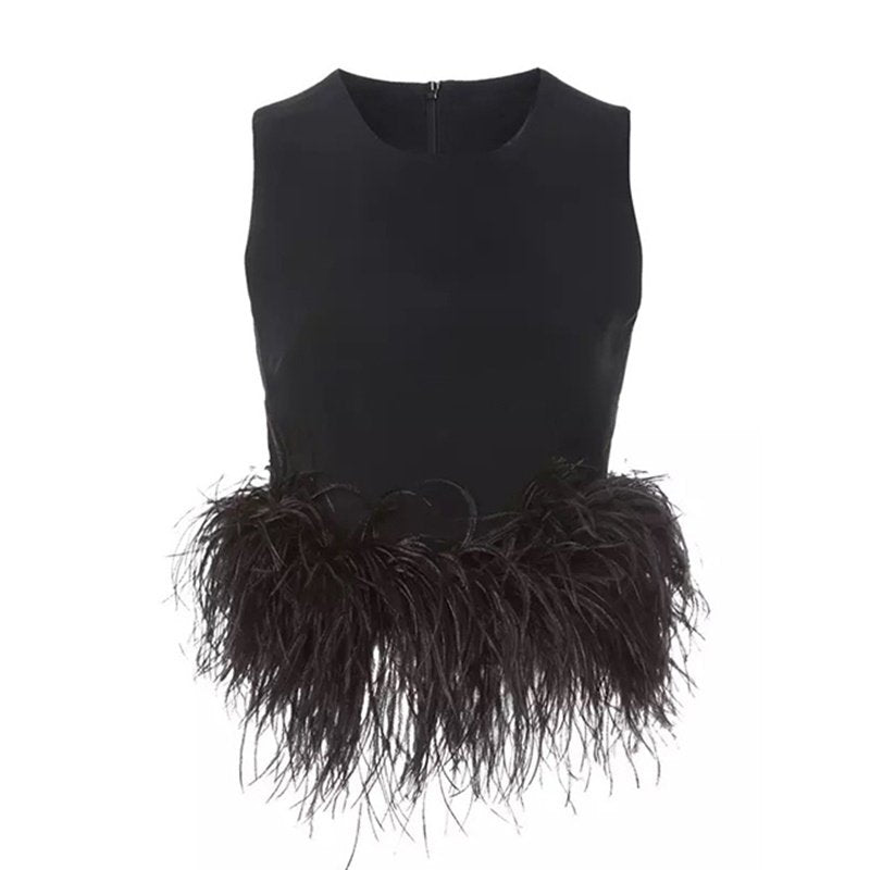 Chic Feather Top